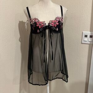 Victorias Secret 2001 black babydoll slip. Size 34B